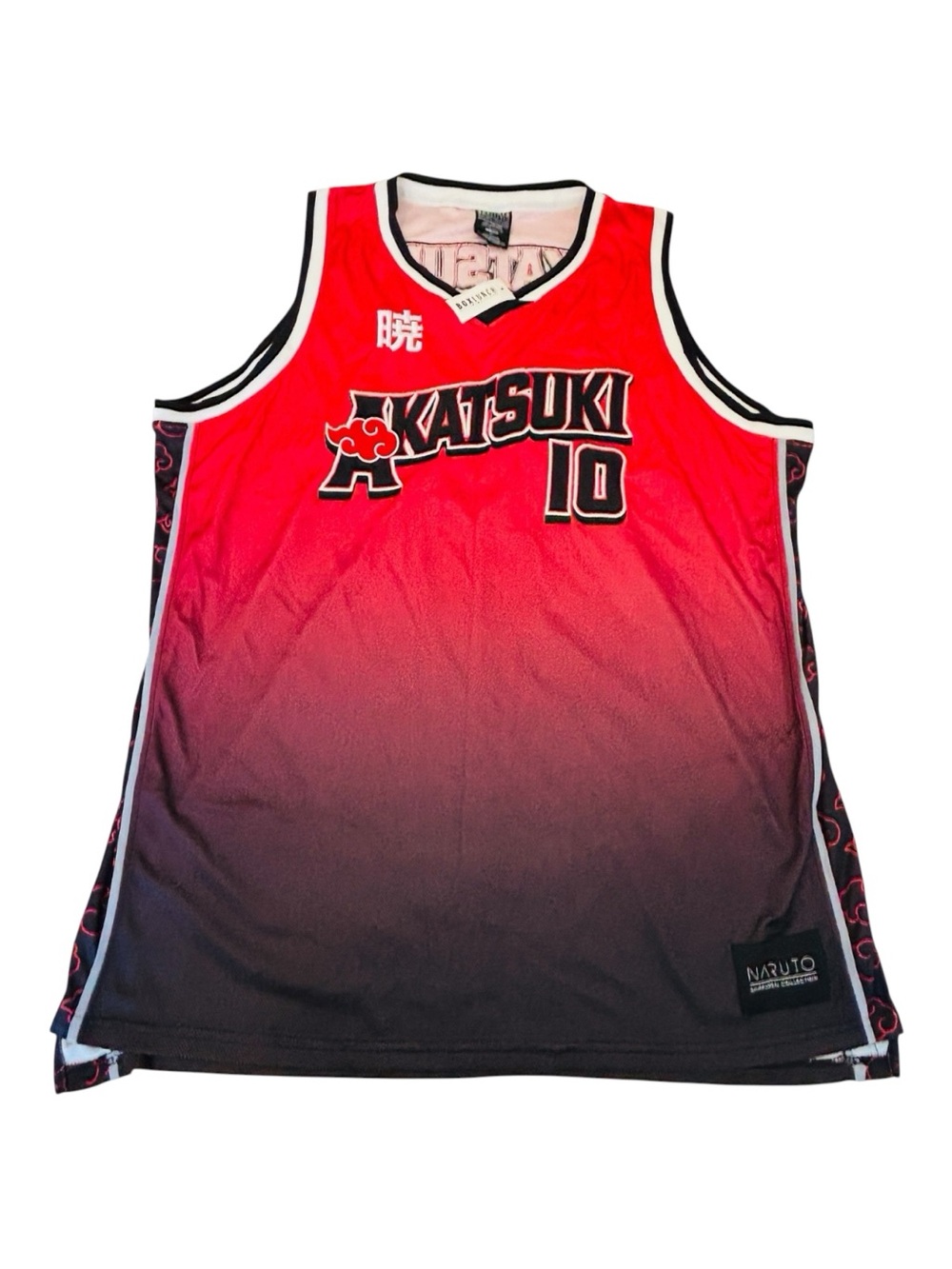 Akatsuki Naruto Shippuden 2X Adult Basketball Jersey New Anime NWT Red Rare HTF